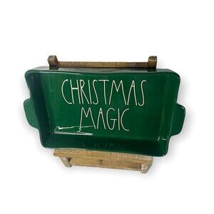Rae Dunn CHRISTMAS MAGIC Green Lasagna Pan Baker New In Box